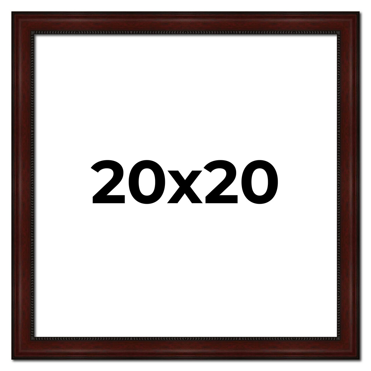 Square Distressed Brown Picture Frame - UV Acrylic, Foam Board Backing, Hanging Hardware